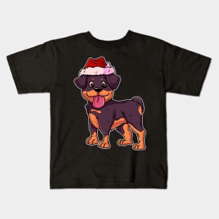 Christmas Rottweiler Kids T-Shirt